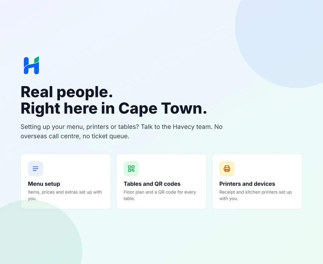 Contact the Havecy team in Cape Town