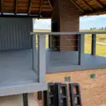 Composite decking installed on a lapa at a lakeside property in Secunda
